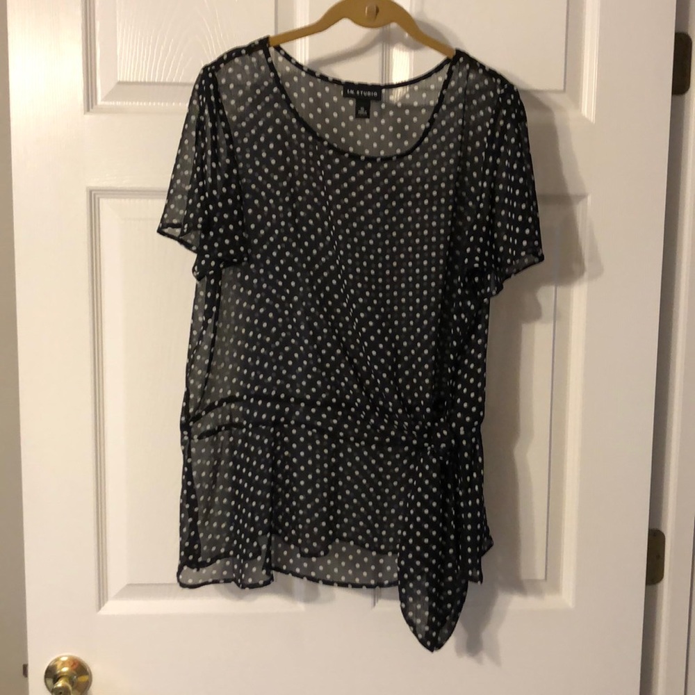 I.N. Studio Side tie blouse